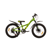 Велосипед Titan Calypso 20" Алюмінієва рама 10" Зелений-Жовтий 2024