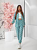 Жіночий літній костюм з принтом: штани-джогери та сорочка, фото 9