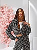 Жіночий літній костюм з принтом: штани-джогери та сорочка, фото 7