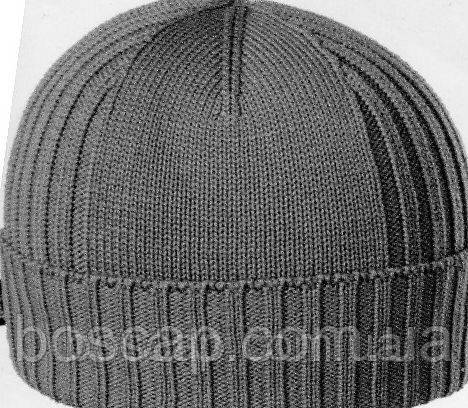 Польська чоловіча шапка  вовняна Левіс (Lewis) ТМ LOMAN, колір сірий, розмір 56-59