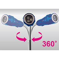 Ліхтар фонарик світлодіодний телескопический магнітний 170-560мм 3 LED King Tony 79833, фото 4