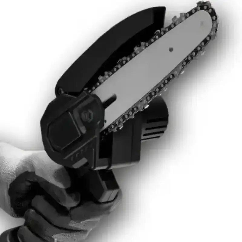 Мини цепная ручная электро пила Mini Electric Chain Saw 1 с 2 аккумуляторами в чемодане 48V-RY - фото 4 - id-p2191473408