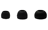 Насадки силіконові амбушюри для вакуумних навушників та гарнітур 4.5мм 3 пари розмір S/M/L чорні, фото 2