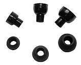 Амбушюри силіконові насадки для вакуумних навушників та гарнітур, 3 пари, розмір S/M/L чорні, фото 4