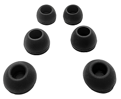 Амбушюри силіконові насадки для вакуумних навушників та гарнітур, 3 пари, розмір S/M/L чорні
