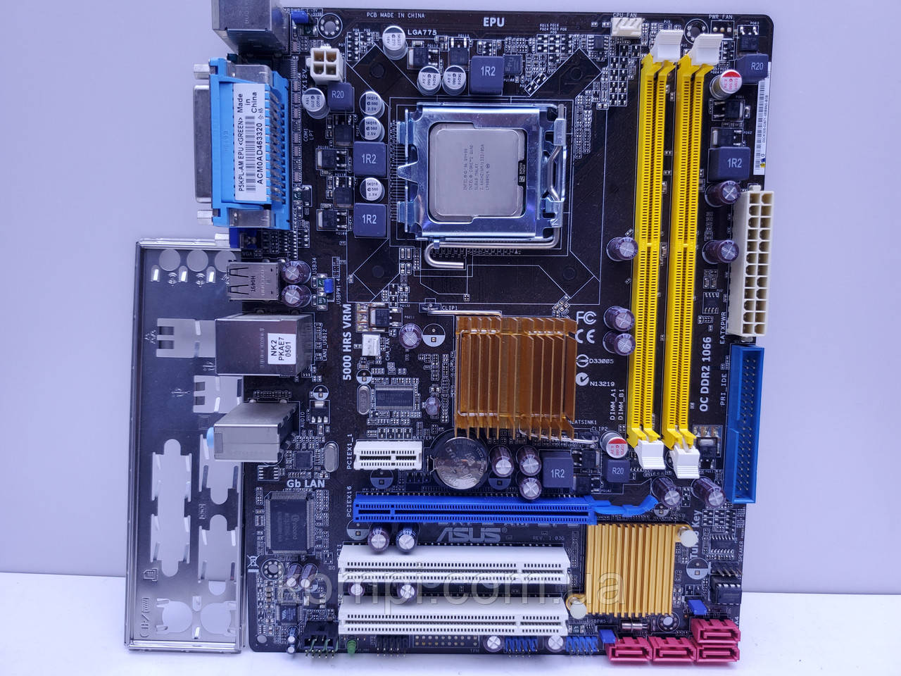 Материнська плата ASUS P5KPL-AM EPU (Socket 775,DDR2,QUAD,б/у)