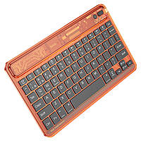 Клавіатура HOCO S55 Transparent Discovery edition wireless BT keyboard Citrus Color inc mus