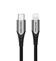 Кабель Vention USB 2.0 C to Lightning Cable 1M Gray Aluminum Alloy Type (TACHF) inc mus