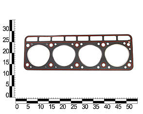 Прокладка ГБЦ ГАЗ 2410, 3302 дв. 402 безасбестова з червоним герметиком, фото 2