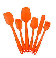 Набор силиконовых кухонных принадлежностей 6 в 1 Оранжевый 29 см х 7,5 см (n-918) IB, код: 2611502