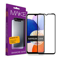 Стекло защитное MAKE Samsung A14 Full Cover Full Glue MGF-SA14 JLK