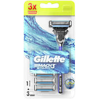 Бритва Gillette Mach3 Start с 3 сменными картриджами 7702018464005 JLK