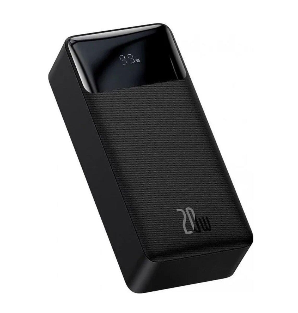 Зовнішній акумулятор Baseus Bipow Digital Display Power bank 30000mAh 20W Black inc mus - фото 2 - id-p2191453758