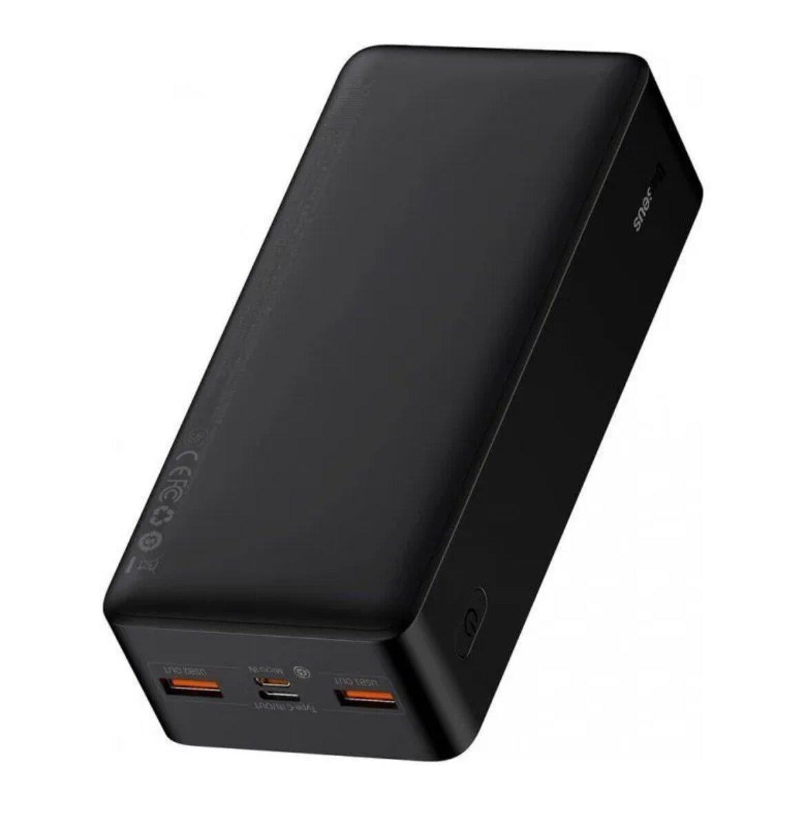 Зовнішній акумулятор Baseus Bipow Digital Display Power bank 30000mAh 20W Black inc mus - фото 3 - id-p2191453758