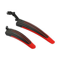 Комплект велокрыльев крылья брызговики велосипеда красные JLK