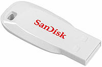 Flash SanDisk USB 2.0 Cruzer Blade 16Gb White inc mus