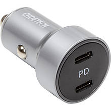 Автомобільний зарядний пристрій Choetech 2xUSB Type-C, 40W, PD