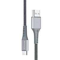 Дата кабель USB 2.0 AM to Type-C 1.2m Grey Grand-X FC-12G JLK