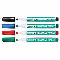 Набор маркеров Stanger набор из 4-х для сухостираемых досок, клин. наконечник1-4 мм 321003 JLK