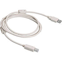 Кабель USB 2.0 AM/BM, 0.8m, 1 феррит, белый a