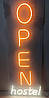 Неонова вивіска Open hostel 1000х300 мм з пультом, фото 2