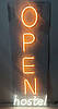 Неонова вивіска Open hostel 1000х300 мм з пультом, фото 6