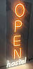 Неонова вивіска Open hostel 1000х300 мм з пультом, фото 7