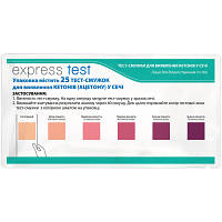Тест на кетони Express Test смужка 25 шт. 7640162323581 JLK