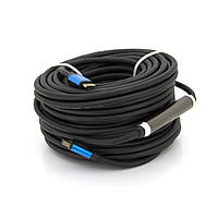 Кабель Merlion HDMI-HDMI 4Kx2K Ultra HD, 30.0m, v2,0, круглый Black, коннектор Blue, Blister-box, Q10 a