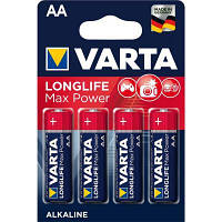 Батарейка Varta AA Longlife Max Power щелочная * 4 04706101404 JLK