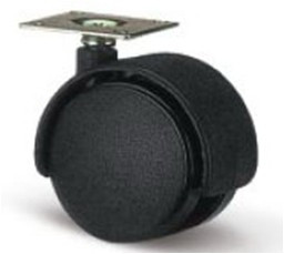 Ролик меблевий з майданчиком d-40 пластик Sigma, фото 1