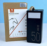 Зовнішній акумулятор повербанк 50000mAh Power bank Mustang MS-355 2USB USBType-C PD/QC, 3A 22.5W