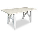 Стіл обідній з металу і ДСП Прайм 750/1600/800 Метал-Дизайн Білий оксамит, фото 3