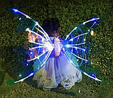 Крила метелика для дівчинки світні з музикою, з функцією руху.Крила феї електричні, фото 3