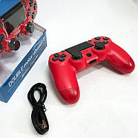 Джойстик DOUBLESHOCK для PS 4, бездротовий ігровий геймпад PS4/PC акумуляторний джойстик. KE-297 Колір: червоний