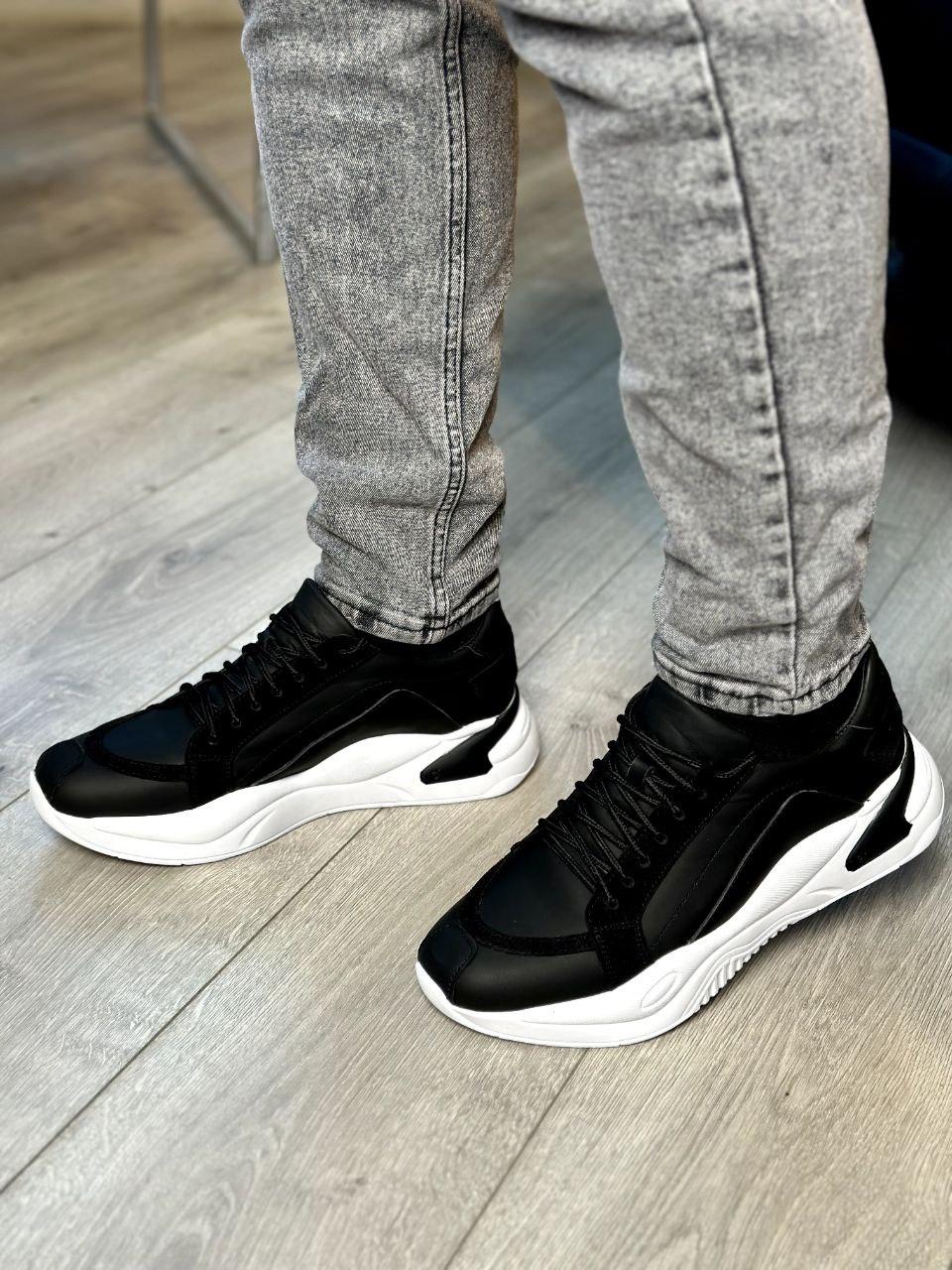 Кроссовки мужские кожаные Черные кросы для мужчины Niagara_brand-1425 - фото 5 - id-p2191505148