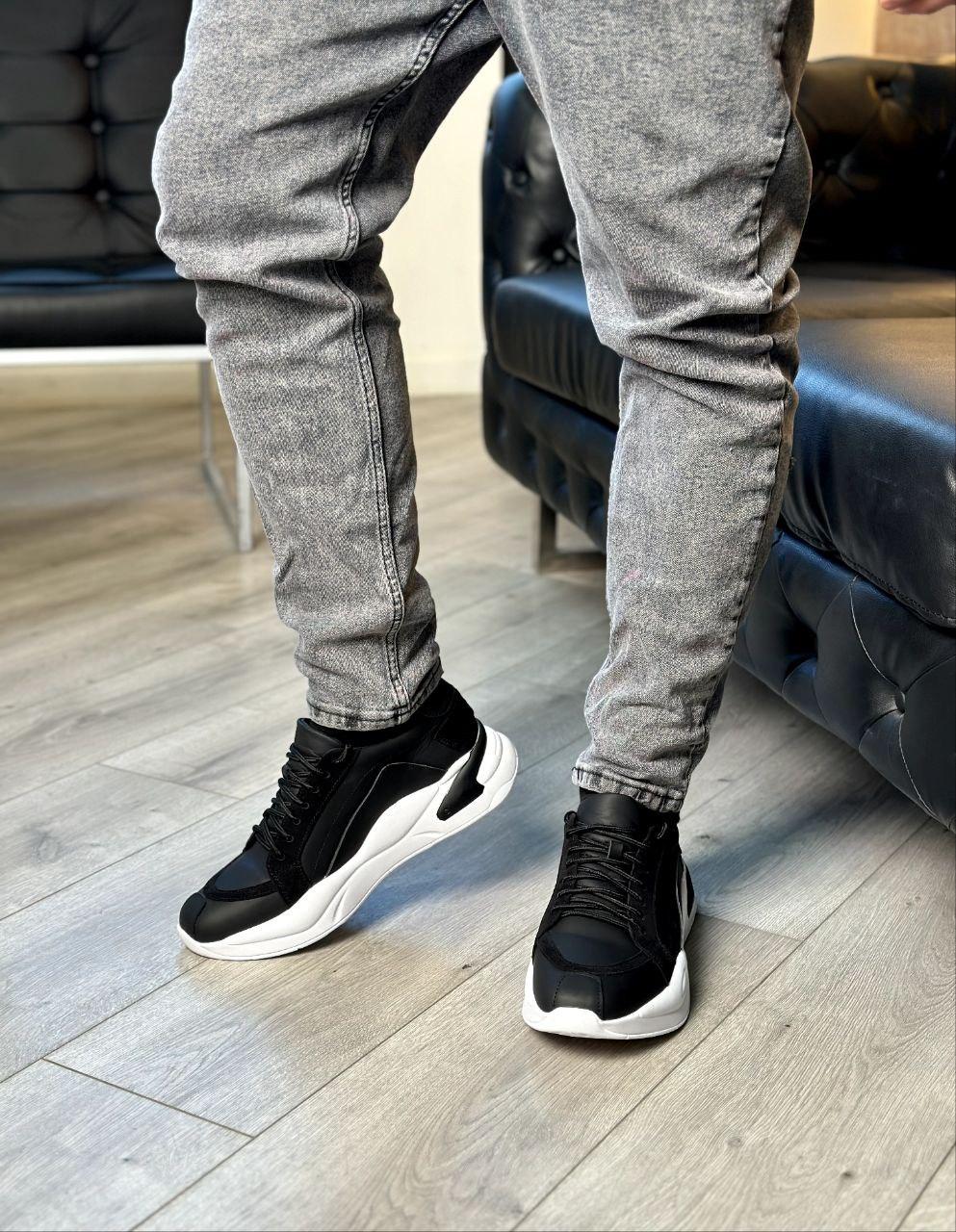 Кроссовки мужские кожаные Черные кросы для мужчины Niagara_brand-1425 - фото 6 - id-p2191505148