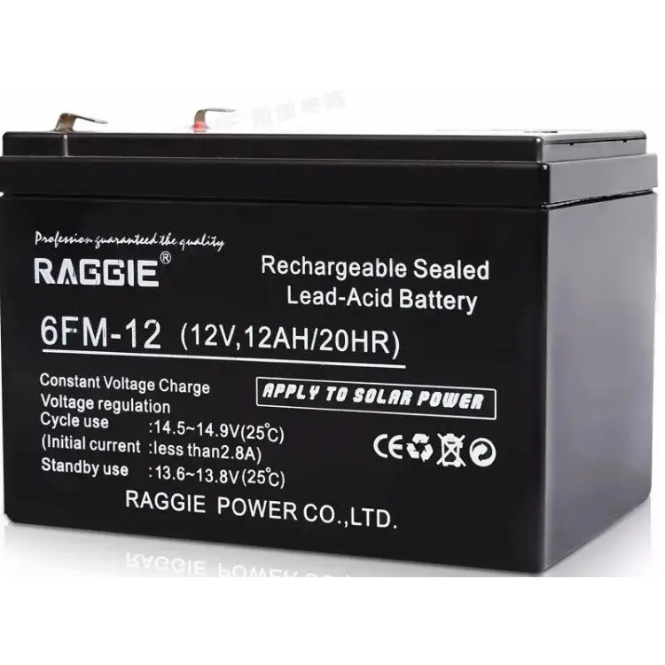 Свинцево-кислотний акумулятор RAGGIE 12V 12AH (3000g) Black