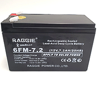 Свинцово-кислотный аккумулятор RAGGIE 12V 7.2AH (1820g) Black 6613