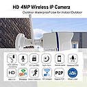 Професійна охоронна Wi-Fi IP камера Jienuo JN-107AR  4MP , AP Hotspot, Onvif. CamHi​​​​​ Pro, фото 3