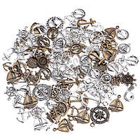 Набір зі 100 г металевих підвісок шармів шармиків, Морська тематика