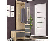 Комод 3Ш Торіно на 3 шухляди 84.1х77.3х35 см - Дуб Артизан + Сірий, фото 4