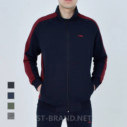 48,50,52. Темно-синя чоловіча кофта з якісного трикотажу двунитки, фото 1