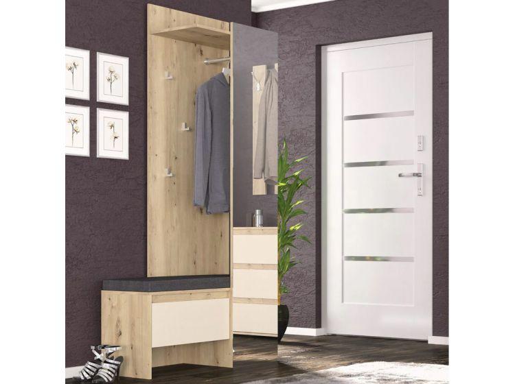 Передпокій Шафа Торіно без подушки 900х1960х383 - Дуб Артизан + Шампань, фото 1