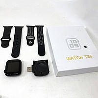 Умные смарт часы Smart Watch T55 с 2 ремешками, поддержка звонков, спортивные режимы, влагозащита PI-769 ip 67