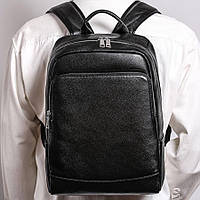 Мужской рюкзак из натуральной кожи Tiding Bag B2-884371A черный
