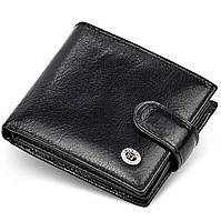 Стильное мужское портмоне из натуральной кожи ST Leather B-MS34 Черный