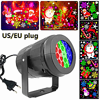 Лазерна установка-проєктор 1367-3 (43ск) Лазерний проєктор Світло для новорічної декораціі o