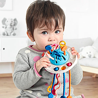 Игрушка-погремушка прорезыватель Монтессори игрушка для детей грызунок развивающая сенсорная