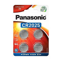 Батарейка Panasonic Lithium Power CR2025, 3V 4 шт